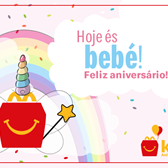 Mensagem email hoje és bebé! Feliz aniversário!